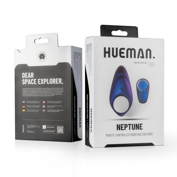 Hueman Neptune - anillo vibrador para pene resistente al agua - silicona lila