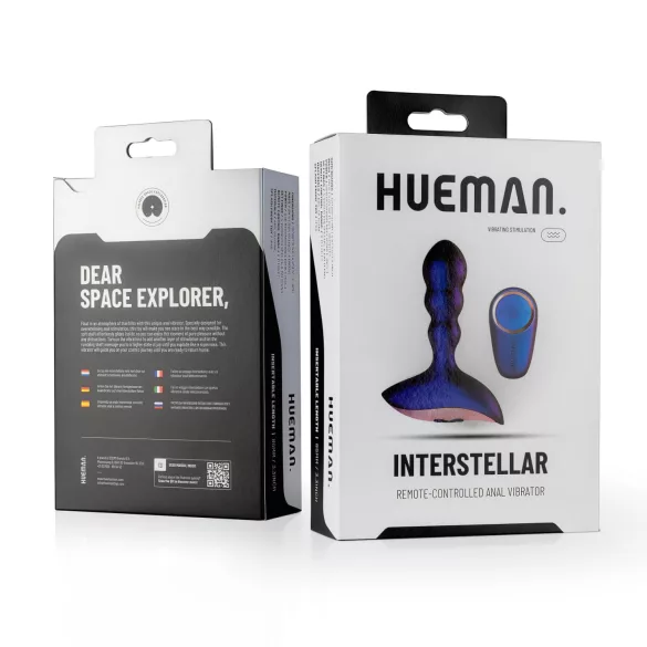 Hueman Interstellar - vibrador anal ondulado (morado)