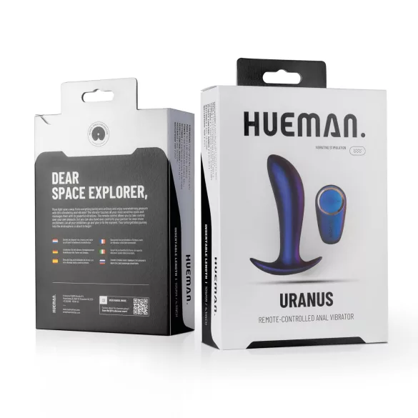 Hueman Uranus - consolador anal vibrador recargable control remoto silicona lila