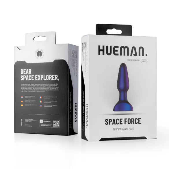 Hueman Space Force - vibrador anal impulsor impermeable - silicona lila