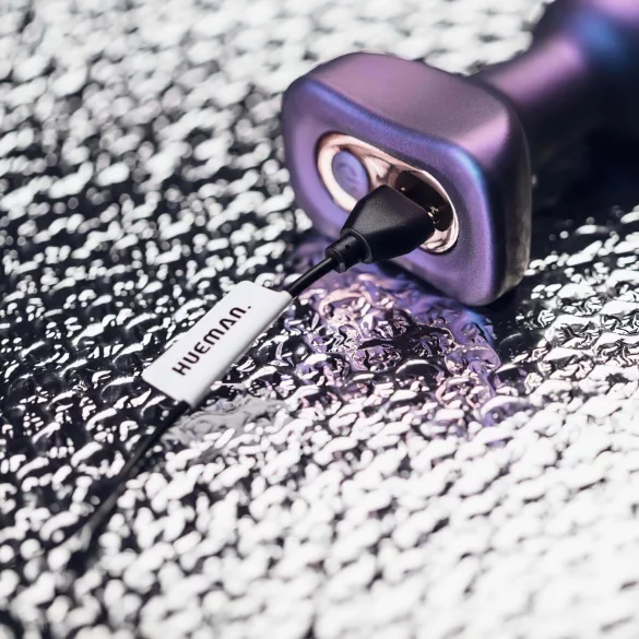 Hueman Space Inveder - vibrador anal recargable e impermeable - silicona lila