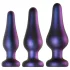 Hueman Comets - plug anal de silicona - set de 3 piezas - lila