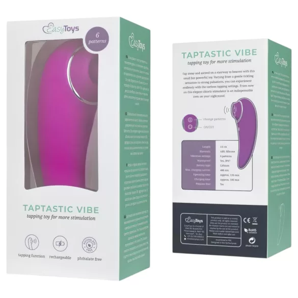 EasyToys Taptastic Vibe - vibrador de clítoris recargable e impermeable (rosa)