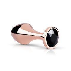 Rosy Gold Plug Anal - plug anal con piedra negra (rosegold)