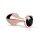 Plug Anal Rosado Dorado con Piedra Negra