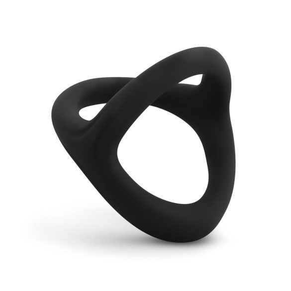 Easytoys Desire Ring - anillo para pene y testículos flexible - silicona negra