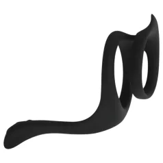   Easytoys - anillo para pene y testículos - elástico - negro