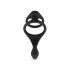 Anillo de Placer Easytoys - anillo elástico para pene y testículos (negro)