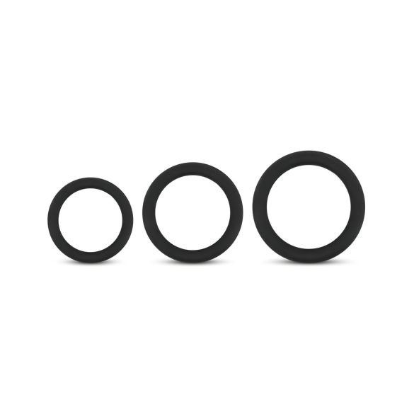 Juego de Anillos Explore - set 3 piezas (negro)