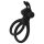 Easytoys - Anillo para pene y testículos vibrador - silicona negra
