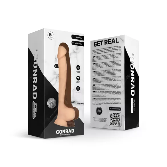 Real Fantasy Conrad - consolador con ventosa - vibrador 20 cm - color natural