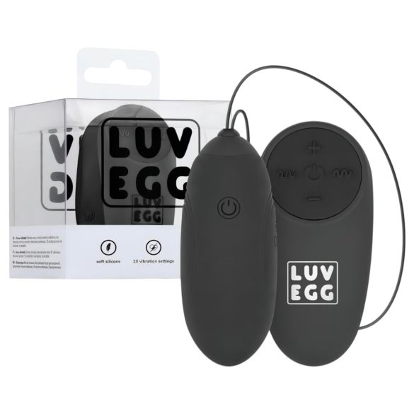 LUV EGG - huevo vibrador recargable control remoto - silicona negra