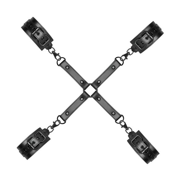 Bedroom Fantasies - cruz de restricción - piel sintética negra