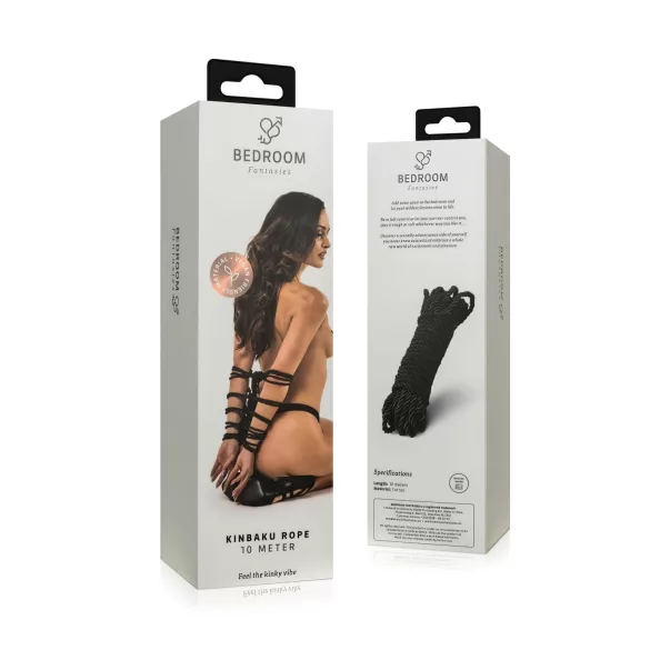 Bedroom Fantasies - cuerda shibari bondage - 10 m - negro