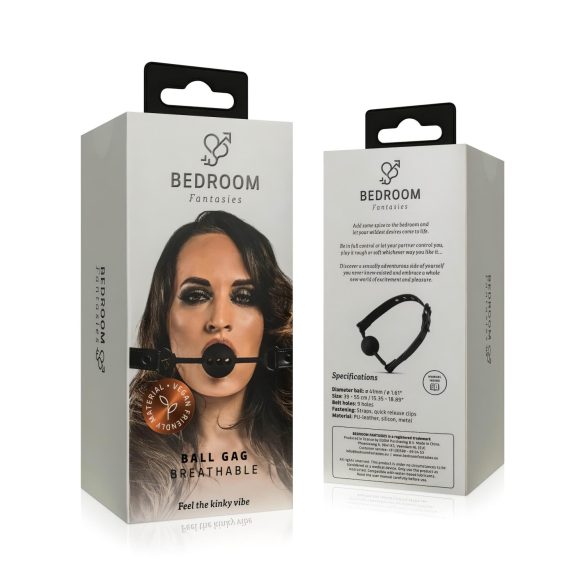 Bedroom Fantasies - mordaza con orificios para respirar - silicona negra