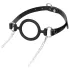 Bedroom Fantasies - mordaza con pinzas para pezones - metal negro plateado