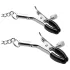 Bedroom Fantasies - mordaza con pinzas para pezones - metal negro plateado