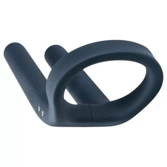 Boners - anillo peneano recargable con vibrador para testículos - silicona azul