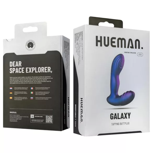 Hueman Galaxy - vibrador anal pulsante (morado)