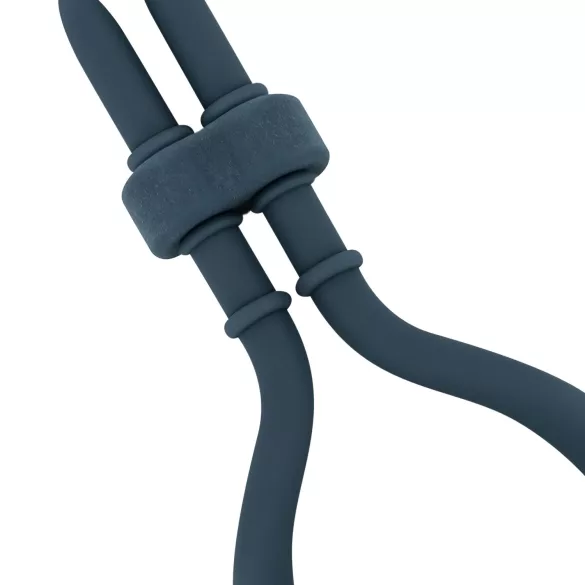 Boners - anillo vibrador ajustable para pene - silicona azul