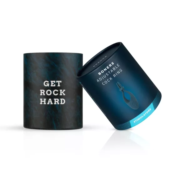Boners - anillo vibrador ajustable para pene - silicona azul