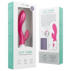   Easytoys Lily 2.0 - vibrador rosa con estimulador de clítoris recargable