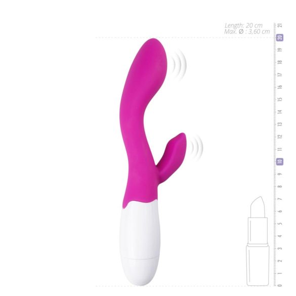 Easytoys Lily 2.0 - vibrador con estimulador de clítoris recargable - color rosa