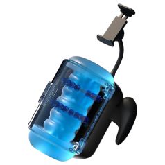   BLOWCAST Wingman Plus - masturbador automático masculino - silicona azul