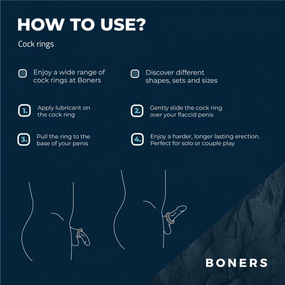 Boners Ergo - anillo para pene de silicona - gris