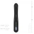 BLAQ - Vibrador digital con brazo y orejitas de conejo (negro)