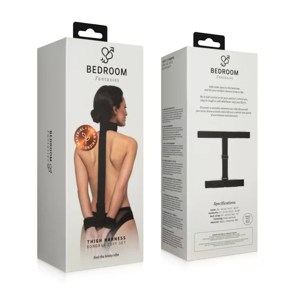 Bedroom Fantasies - collar y esposas suaves - negro