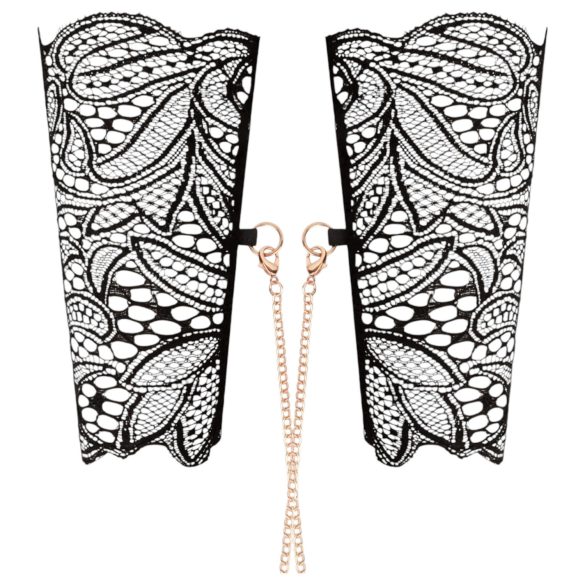 Rosy Gold - set de collar y esposas de muñeca - negro