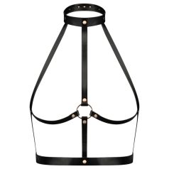 Rosy Gold - arnés corporal (negro-oro rosa)