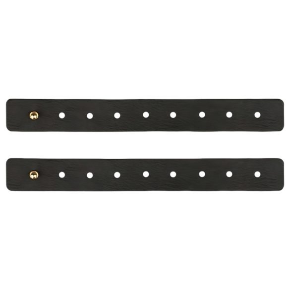 Rosy Gold - arnés corporal sexy - polipiel negra y oro rosa