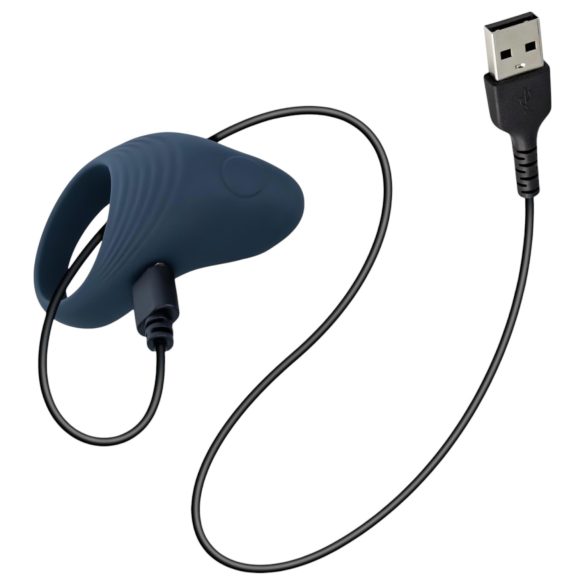 Boners - anillo vibrador recargable para pene - silicona gris