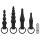 Easytoys - Set de vibradores anales recargables - 4 piezas (negro)