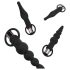 Easytoys - Set de vibradores anales recargables - 4 piezas (negro)