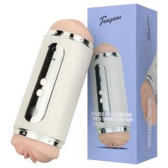   Teazers - masturbador oral y vaginal con control de voz (blanco)