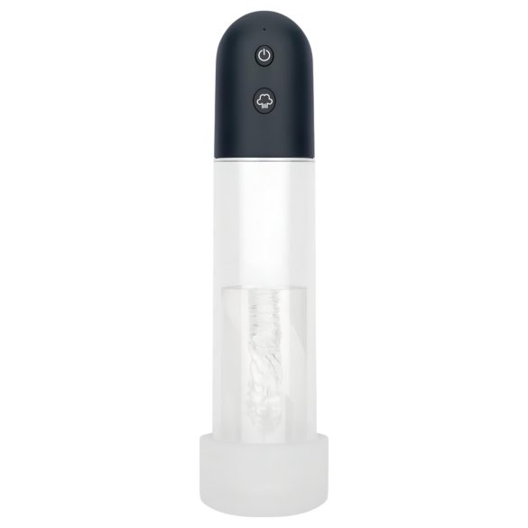 Boners - Bomba autom. para placer masculino (transparente-negro)