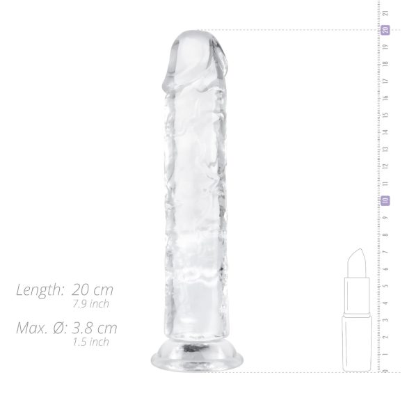 EasyToys - consolador realista - 18 cm - gel transparente