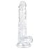 EasyToys - Dildo testicular - 17cm (transparente)