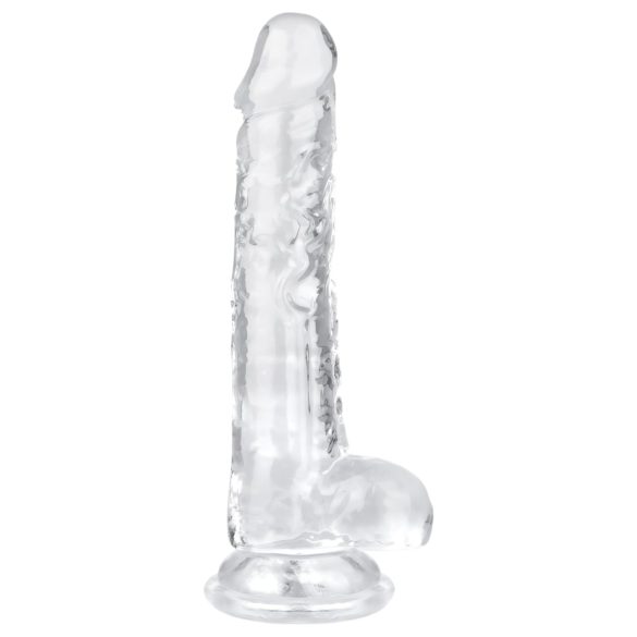 EasyToys - consolador con testículos - 17 cm - transparente