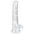EasyToys - Dildo testicular - 17cm (transparente)