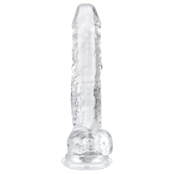 EasyToys - consolador con testículos - 17 cm - transparente