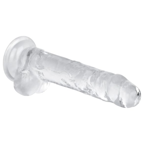 EasyToys - consolador con testículos - 17 cm - transparente