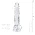 EasyToys - Dildo testicular - 17cm (transparente)