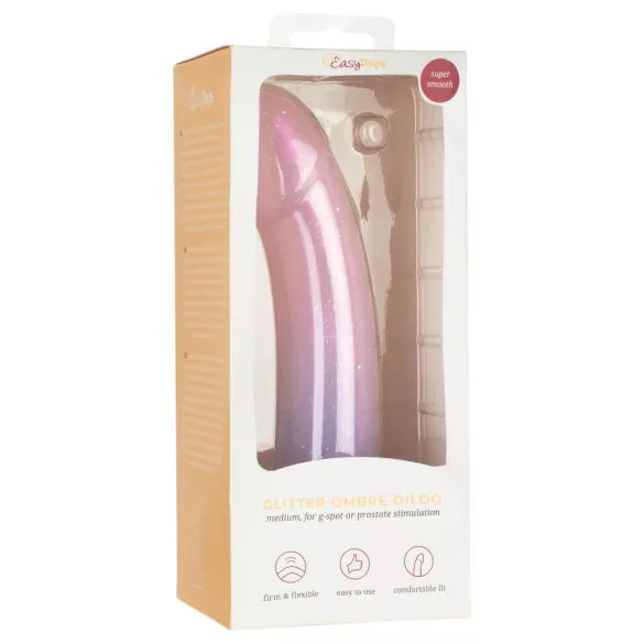 EasyToys Mermaid - consolador con purpurina - 19 cm - rosa