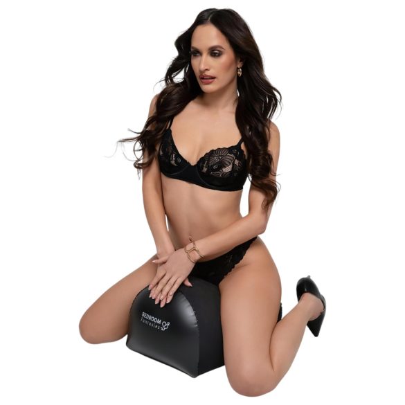 Bedroom Fantasies - cojín sexual inflable con soporte para vibrador - negro