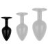 Colección Easytoys Anal - Plug con piedra - Talla S (negro)
