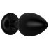 Easytoys Colección Anal - Plug de metal con piedra - M (negro)